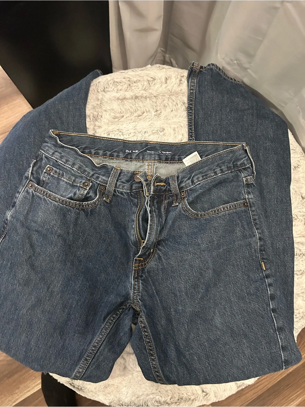 Old Navy Men’s Relaxed Jeans - Dark Blue Denim